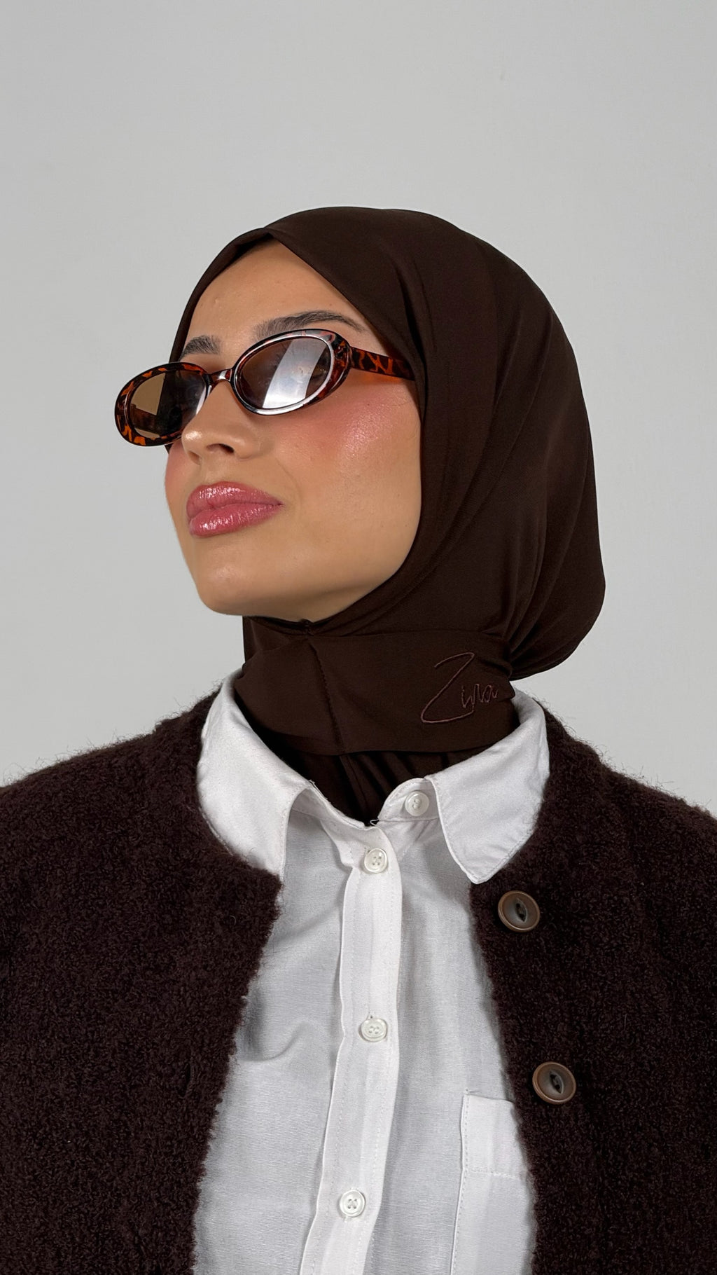 Cagoule Jersey Dark Brown